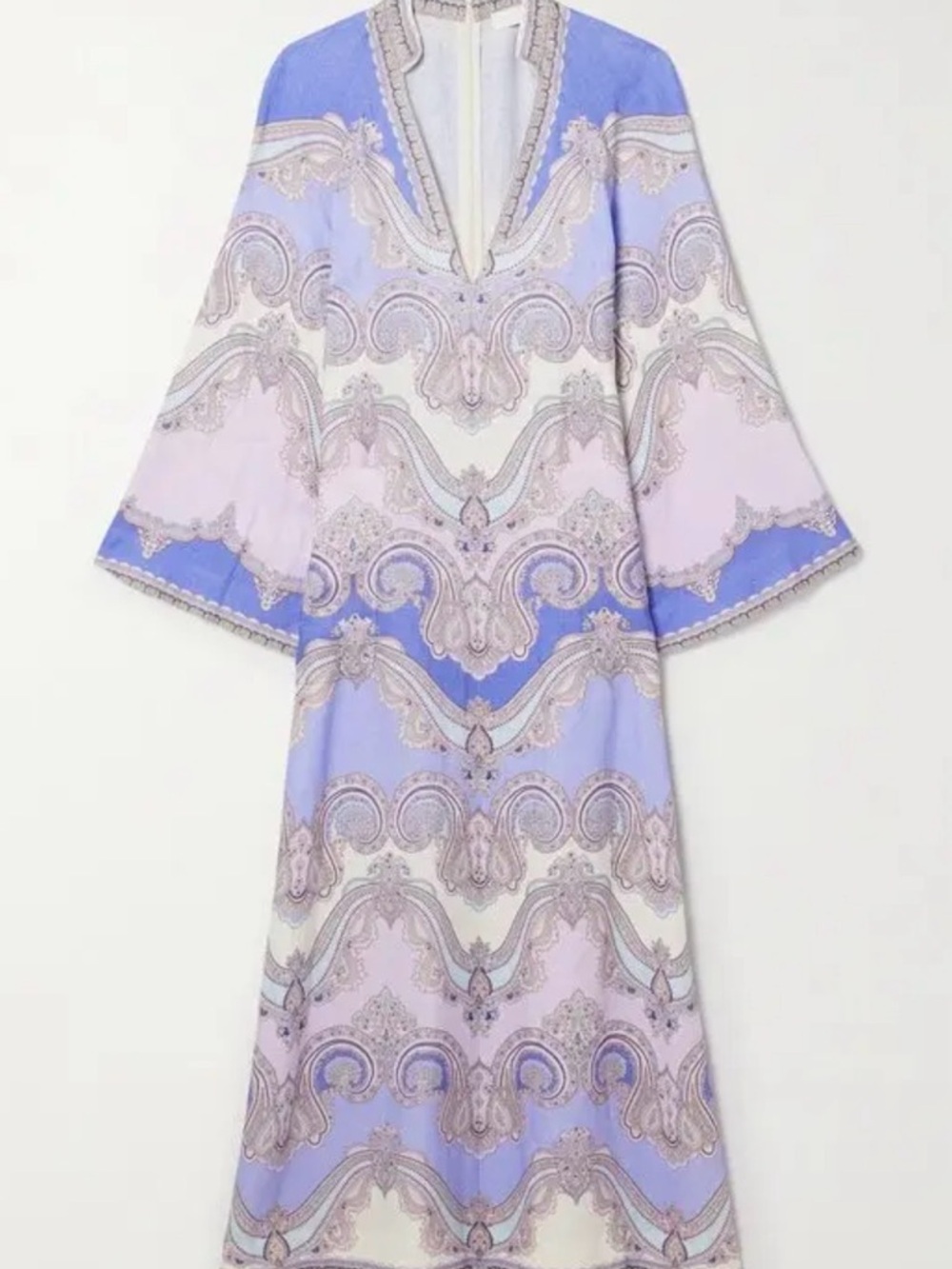 Zimmerman Maxine Tunic Midi Dress Cornflower Paisley US 8